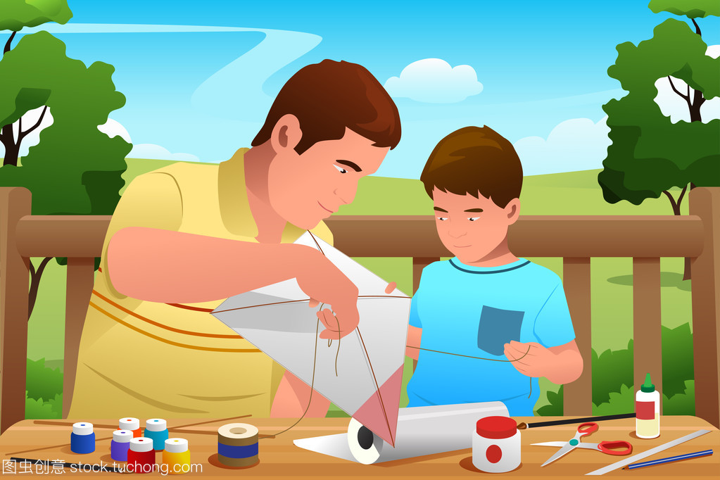 父與子的風(fēng)箏情 親手制作的樂趣與傳承